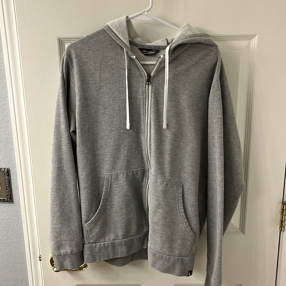 Gray Eddie Bauer zip hoodie Medium